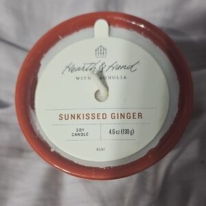 Hearth & Hand Sunkissed Ginger Soy Candle - Red